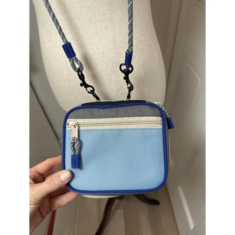 Kavu Safety Cove Case Water Resistant Crossbody Blue Gray